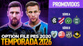OPTION FILE PES 2020 DE FEVEREIRO| ATUALIZAÇÃO PARA TEMPORADA 2026 , ELENCOS , UNIFORMES | PS4/PS5