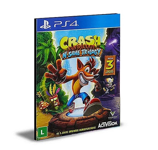 Crash Bandicoot N.sane Trilogy Ps4 e Ps5 PRIMÁRIA Mídia Digital